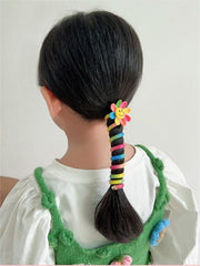 Colorful Telephone Wire Hair Bands for Kids ( 3 pieces)