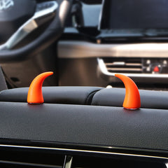 Devil Car Horns Sticker (1 Pair Black + 1 Pair Red)