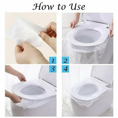 BIODEGRADABLE DISPOSABLE PLASTIC TOILET SEAT COVER (20 PCS)